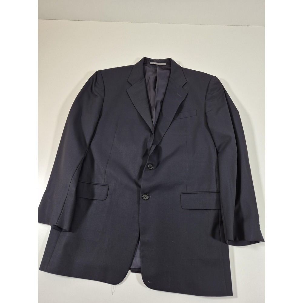 Hickey Freeman Loro Piana Suit Jacket Mens 42 Blue Wool Super 120s 2 Button